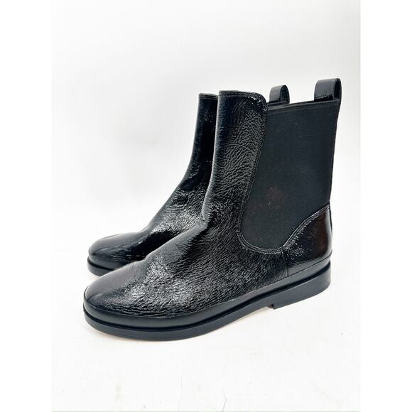 Vince Cecyl Black Patent Leather Chelsea Ankle Boots Women’s Size 6M - Picture 3 of 6